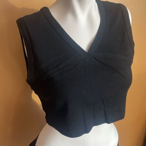 Derek Heart ❤️ black crop top size XL - Picture 2 of 8